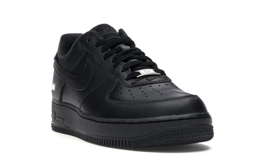 supreme black air force ones